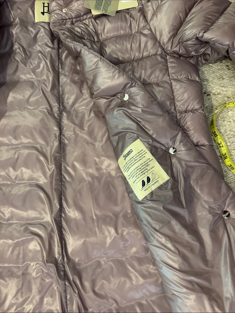 NWT Herno Amelia Water Resistant Stand Collar Puffer jacket - size 50 (US 14) - Picture 5 of 12